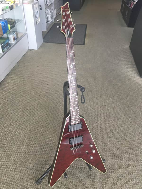 Schecter Hellraiser V-1 2008 - Gloss Black Cherry image 1