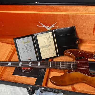 NEW! Fender Artisan Maple Monster Burl Jazz Bass Relic AAA Rosewood - Roasted AA Flamed Maple Neck - Honey Burst Finish - 9.3lbs - Authorized Dealer - G06940 image 20
