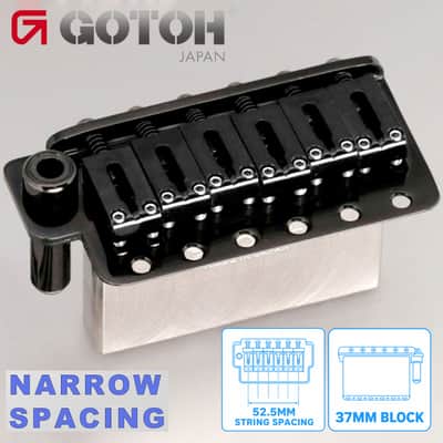 NEW Gotoh NS510TS-FE2 6-Point Tremolo Bridge Narrow Spacing 37MM BLOCK - BLACK