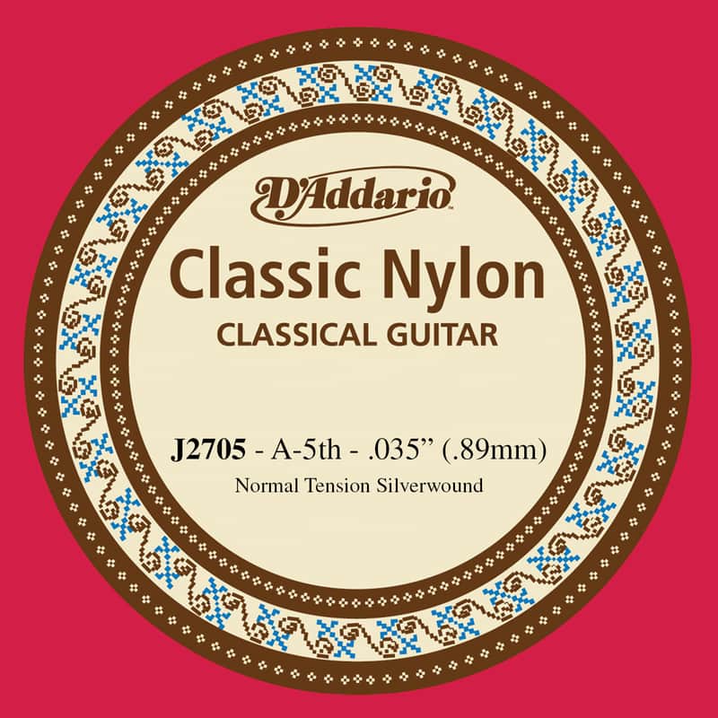 D'Addario J2705 Student Nylon Classical Guitar Single String Normal Tension Fifth String image 1