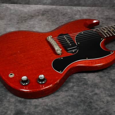 1965 Gibson SG Junior - Cherry Red - Wide Nut image 8