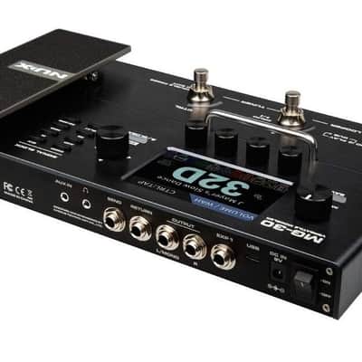 NUX MG-30 Versatile Modeler Multi Effects Guitar Processor Pedal Bundle W/ 15' Guitar Cable and 2 Flat Pedal Patch Cables image 6