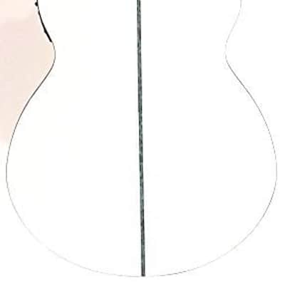 Oscar Schmidt OG10CEWHLH Left-Handed White Concert Size Acoustic Electric Guitar image 2