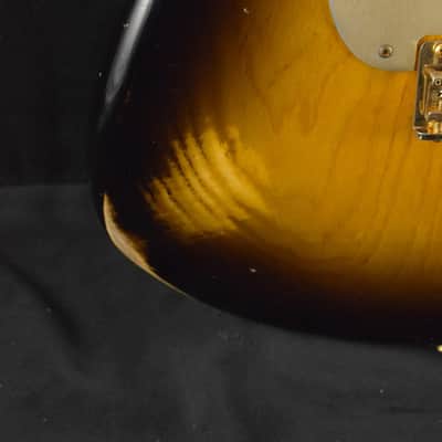 Fender Custom Shop '55 Stratocaster Relic Wide Fade 2-Color Sunburst Gold HW image 4