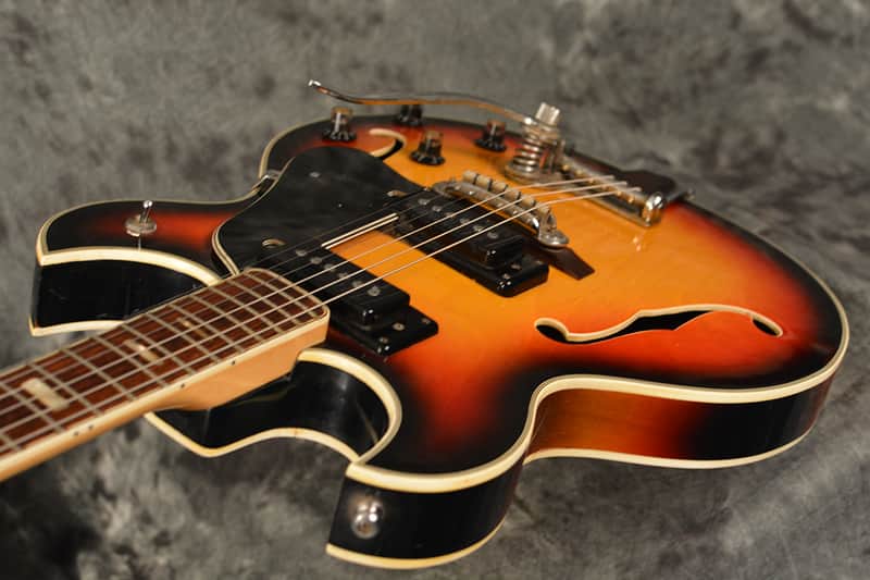 Conrad Aria 5002T Hollow Body Double Cut Electric Guitar Vintage