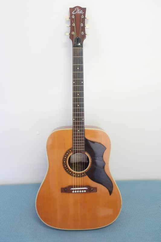 Vintage 1960s Eko Folk Ranger 6 Acoustic Guitar Well Made Very Good Shape Early Desirable Version Low Playable Action image 1