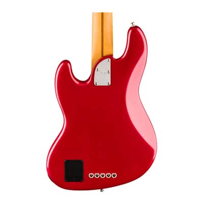 Used Fender American Ultra II Jazz Bass V - Sinister Red w/Maple FB image 7