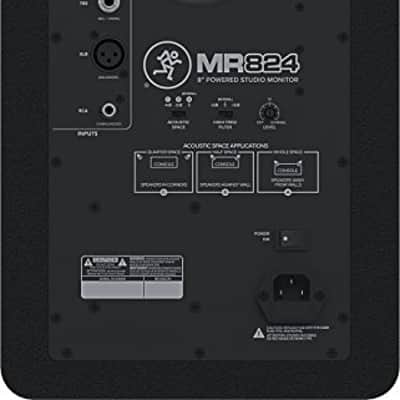 Mackie MR824 85-watt Bi-amplified Active Studio Monitor with 8" Polypropylene Woofer and 1" Silk-dom image 9