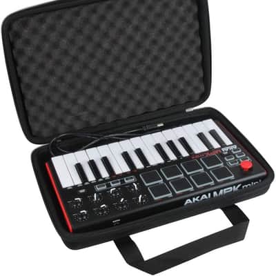 Hard Travel Case for Akai Professional MPK Mini MKII 25-Key Portable USB MIDI Keyboard (Black)