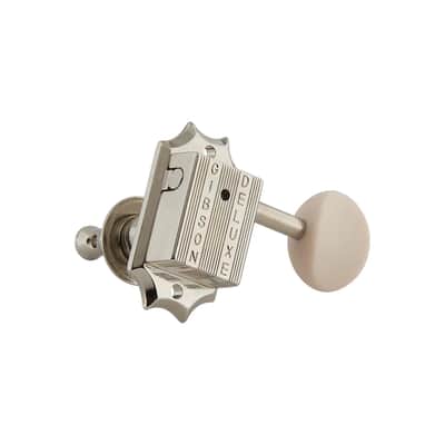 Gibson PMMH-060 Deluxe Vintage White Button Nickel Tuning Machine Set image 3