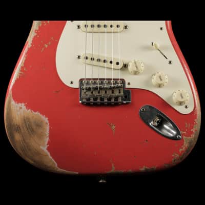 2020 Fender Custom Shop '57 Stratocaster Heavy Relic - Fiesta Red image 4