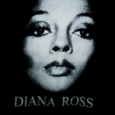 diana ross 1970s lp cover M 2024 usa tour tee women tee - supremes diva r&b pop actress the boss motown image 2