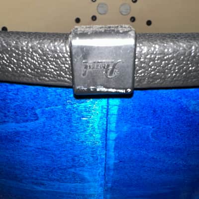 Pearl Export 22x8" gong drum - 1980's - Blue lacquer image 10