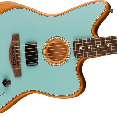 Fender Acoustasonic Player Jazzmaster Acoustic Electric Guitar. Rosewood Fingerboard, Ice Blue image 13