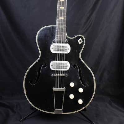 1960 Silvertone H1427 Espanada Black Hollowbody Electric Guitar Harmony H62 image 1