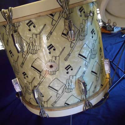 Ludwig and Ludwig Top Hat and Cane, Swing Sensation,  1940s Original Drum Set image 4