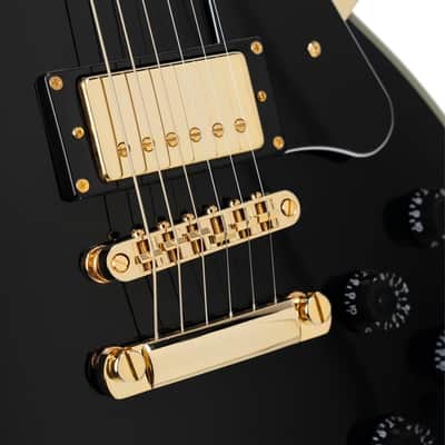 Cort CR270 Black Gold Single Cut Electric Guitar LP image 5