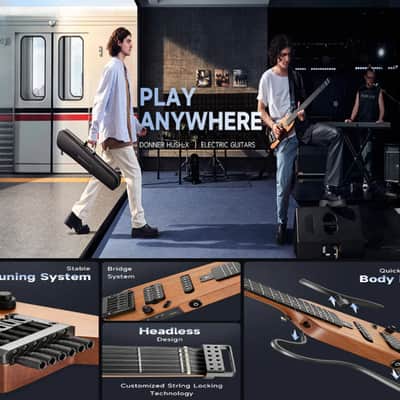 Donner HUSH-X Electric Guitar Kit for Travel image 3