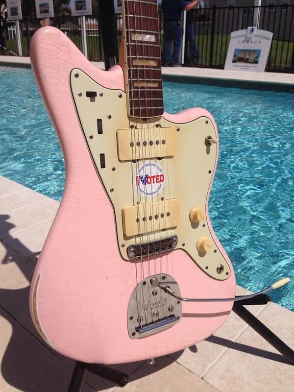 Fender Jazzmaster vintage 1961 ash body / 1969 neck - Shell pink - Demo inside! image 1