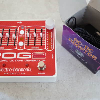Electro-Harmonix POG2 Polyphonic Octave Generator w/Power Supply - Red / White image 2