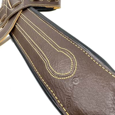 Walker and Williams C-34 Cognac Brown Premium Handmade Double Padded Leather Strap image 4