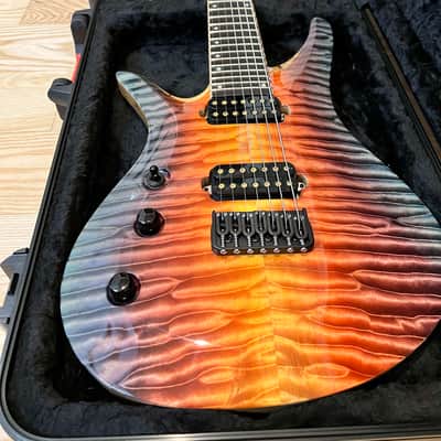 Vik Guitars Duality 7L Left-Handed Lefty LH Left "Pacific Sunset" image 3