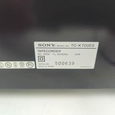 Sony TC- K700 ES - Stereo Cassette Deck - ES-Series - Serviced (New Belts) image 7