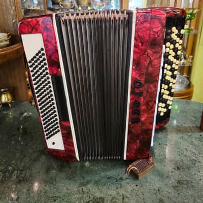 Orpheus 5 Row Chromatic Button Bayan Accordion B-System Kiev Ukraine 1990s 87 Buttons 120 Bass image 20