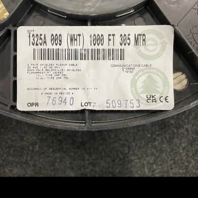 BELDEN 1325A-NEW - 1000 Foot Reel 2-Pair - 22AWG Tinned Copper image 6