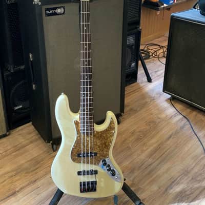 Water Wheel Guitars Jazz Bass Body by Peter Florance 2021 Butter White nitro image 3