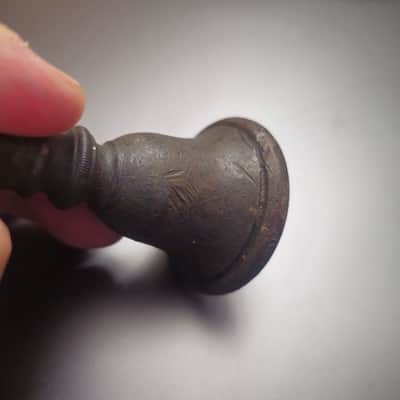 Vintage Mouthpiece Wind Trumpet Bronze 1910s Russian Empire Patina image 2