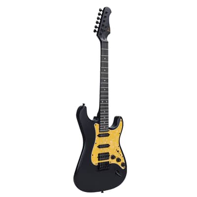 WINZZ EGS112H-BKM 39-inch ST Solid Poplar Wood Electric Guitar Kit HSS Pickup, Black Matte image 3