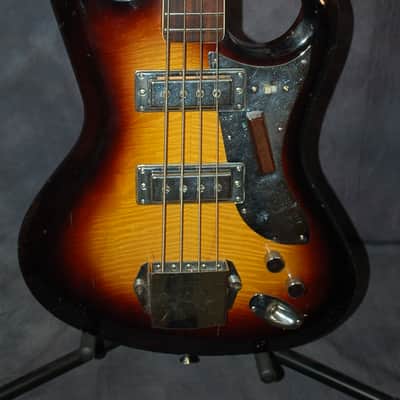 Video Demo 1967 Avalon AV-2 Shaggs Double Pickup Bass Guitar Pro Setup Original Hard Shell Case image 2