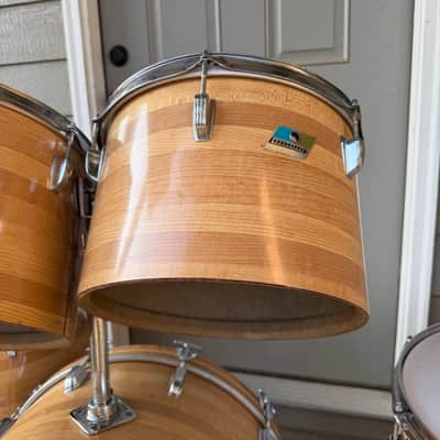 1970’s Ludwig Butcher Block Concert Tom Drum Set 13/14/15/16/18/22 image 3
