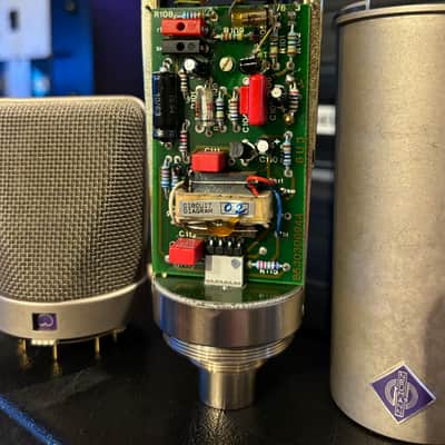 Vintage Neumann U87 Large Diaphragm Multipattern Condenser Microphone with refurbished swivel mount, extra Neumann brand capsule, shockmount, mic case and pelican case! image 6