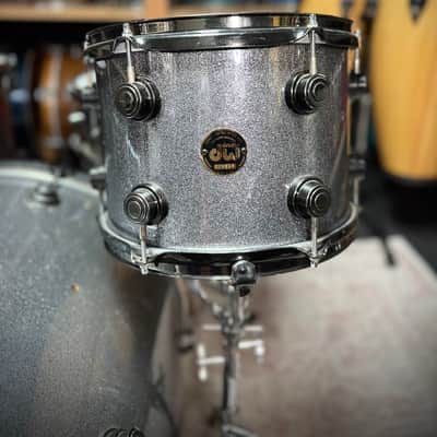 DW Collectors Series Drum Set + Edge Snare - 90s Gold Badge Keller Shell  - Custom Sparkle Lacquer image 3