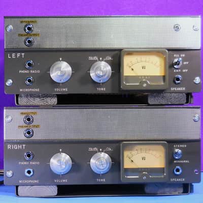 Available July 1st Matched Stereo Pair Early AKAI 2 M-7 Tube Mic Preamp &Tube.Direct In - Nu 20db Varipad- Mic Trans & Custom Cases image 2
