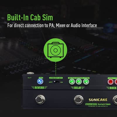 SONICAKE Guitar Multi Effect Pedal Chorus Delay Reverb Distortion Classic Rock Tone Guitar Pedal Rockstage With Cab Sim image 4