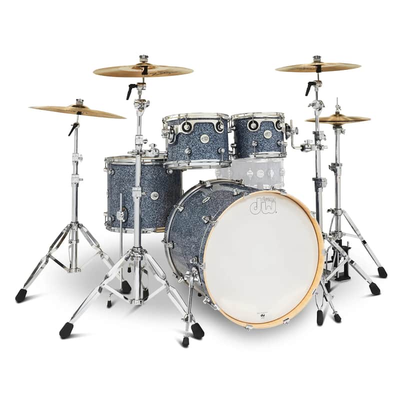 DW Design Series 4-Piece Kit 10/12/16/22 Ltd. Edition (Blue Granite Finish Ply) DDFP2214BG image 1