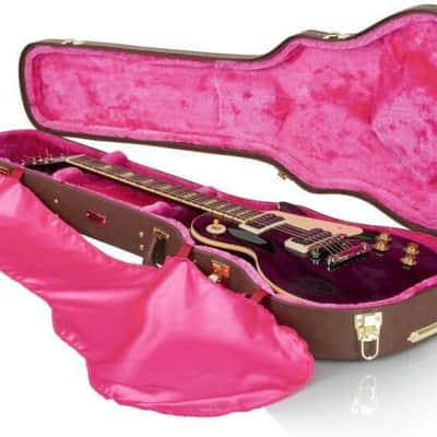 Gator Gibson Les Paul Guitar Deluxe Wood Case, Brown image 3