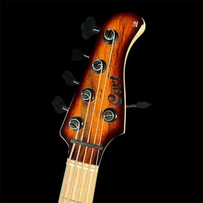 Cort GB-Fusion 5 String Bass Guitar in Antique Brown Burst w/Gigbag image 6
