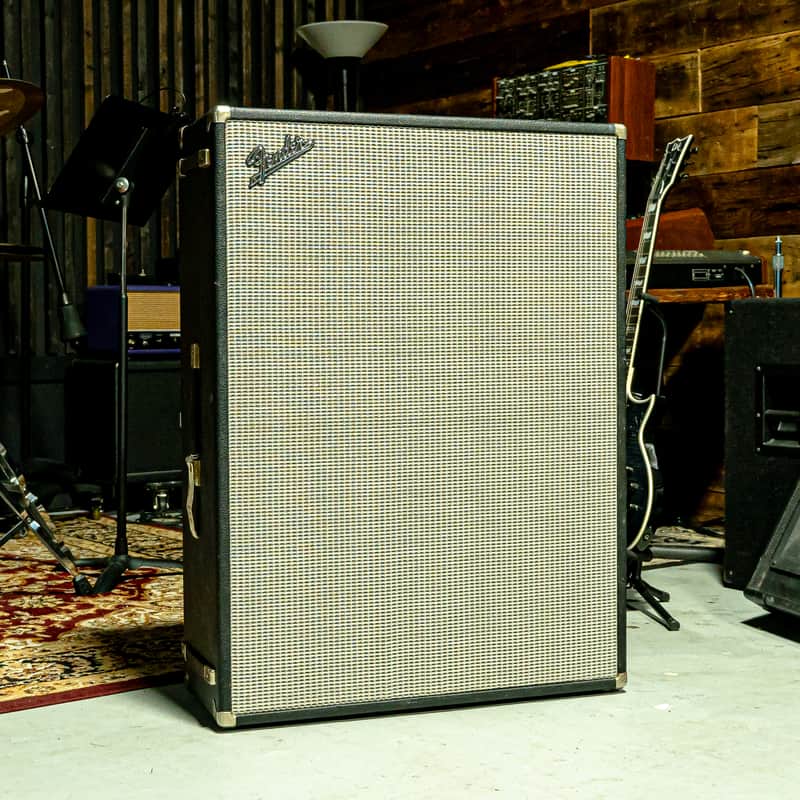 Vintage Fender Silverface 2x12” 16 Ohm 80 Watt Guitar Cabinet w/ Jensen/Celestion Speakers and Ska/Punk Pedigree image 1