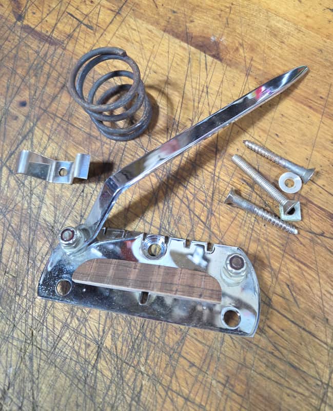 Vintage RARE 1963 Danelectro Whammy Vibrato Bar Bridge Assembly Model 4011 4021 A2V B3V C3V Guitars Luthier Parts image 1