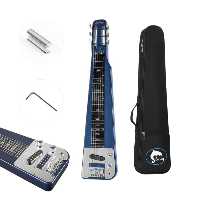 Lap Steel Guitar – Metallic Blue w/ Gig Bag | Single-Coil Pickup image 1