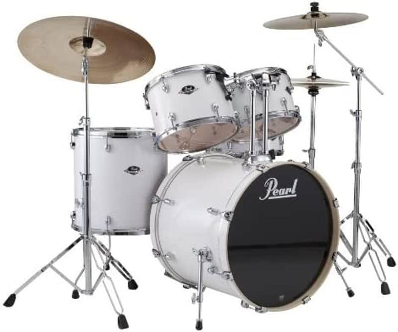 Pearl EXX725/C 5-Piece Export Standard Drum Set with Hardware - Pure White image 1
