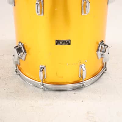 Pearl 16x16" Fiberglass Floor Tom Drum Orange Satin Vintage 1970's