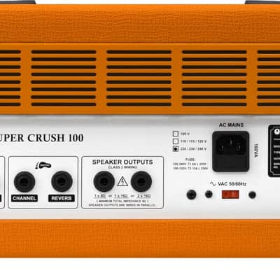 Orange Super Crush 100H Electric Guitar Head, Orange image 2