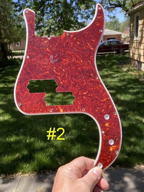 Celluloid Tortoiseshell Tortoise WIDE BEVEL Pickguard for Fender Precision Bass image 1