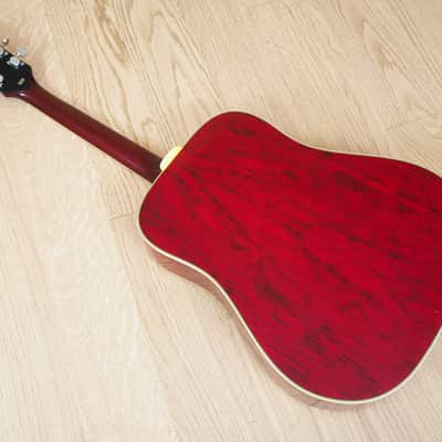 1960s Lyle 680-L Hummingbird Set Neck Vintage Dreadnought Acoustic Guitar Japan w/ Case image 16