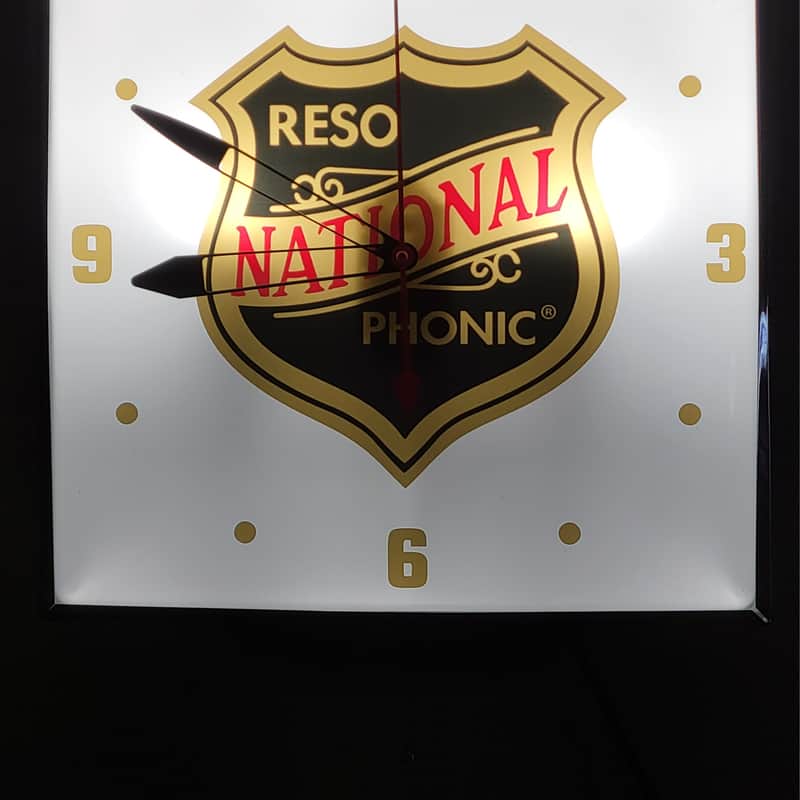 National Reso-Phonic Clock Black/White
